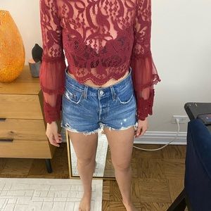 Seek the label cropped blouse